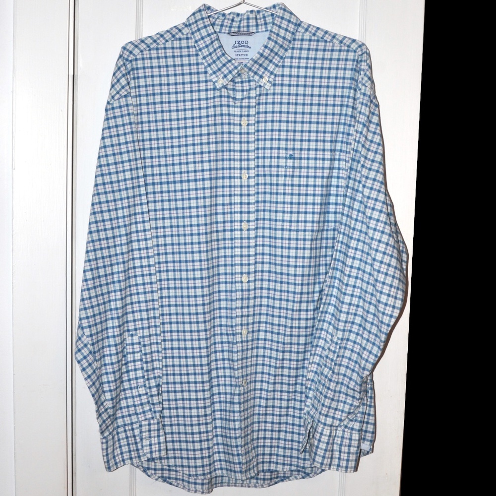IZOD Saltwater Relaxed Classics Stretch XL long sleeve button-down shirt
